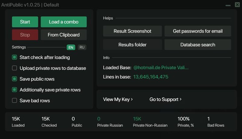 15K @Hotmail.de Private Full / Low Valid