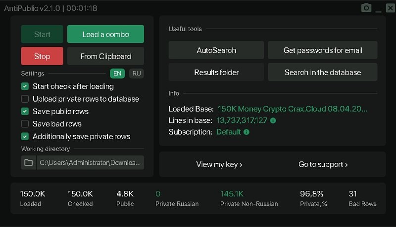 150K Money/Crypto Base